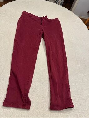 LILA RYAN Women's Deep Wine Straight Leg Jeans
